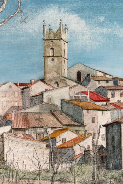 Primavera Temprana, vista a través de un huerto, c.1925 (detalle) de Harry Morley
